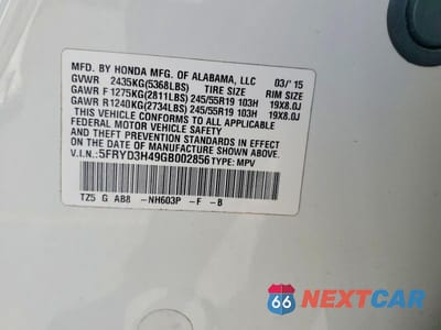 Zdjęcie 13 z 13 samochodu: 2016 ACURA MDX TECHNOLOGY VIN:5FRYD3H49GB002856 - miniatura