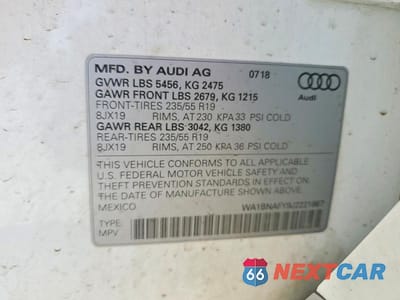 Zdjęcie 14 z 14 samochodu: 2018 AUDI Q5 PREMIUM PLUS VIN:WA1BNAFY9J2221867 - miniatura