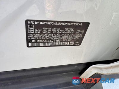 Zdjęcie 12 z 12 samochodu: 2018 BMW X3 XDRIVE30I VIN:5UXTR9C54JLC77153 - miniatura