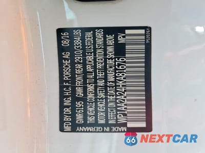 Zdjęcie 13 z 13 samochodu: 2017 PORSCHE CAYENNE VIN:WP1AA2A24HKA81676 - miniatura