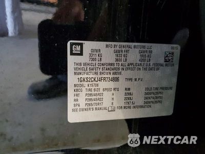 Zdjęcie 13 z 13 samochodu: 2015 GMC YUKON DENALI VIN:1GKS2CKJ4FR734806 - miniatura