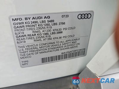 Zdjęcie 13 z 13 samochodu: 2023 AUDI Q5 PRESTIGE 45 VIN:WA1FAAFY0P2190238 - miniatura