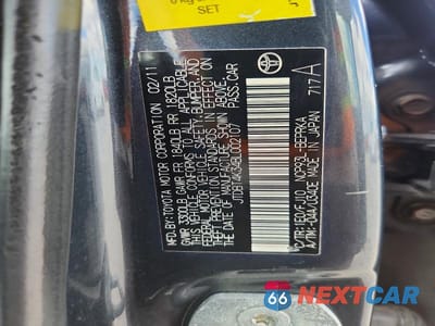 Zdjęcie 12 z 12 samochodu: 2011 TOYOTA YARIS BASE VIN:JTDBT4K34BL002107 - miniatura