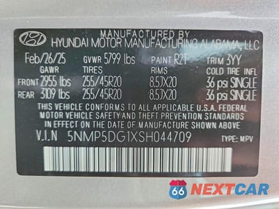 Zdjęcie 13 z 13 samochodu: 2025 HYUNDAI SANTA FE CALLIGRAPHY VIN:5NMP5DG1XSH044709 - miniatura