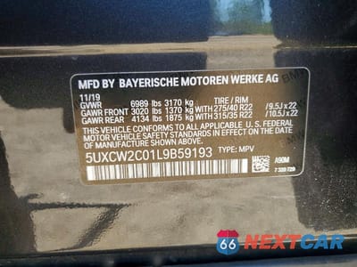 Zdjęcie 12 z 12 samochodu: 2020 BMW X7 XDRIVE40I VIN:5UXCW2C01L9B59193 - miniatura