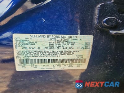 Zdjęcie 13 z 13 samochodu: 2012 FORD EXPLORER XLT VIN:1FMHK8D86CGA54325 - miniatura
