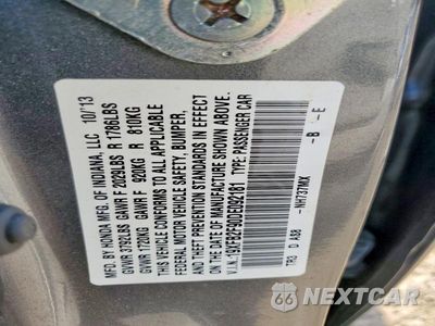Zdjęcie 12 z 12 samochodu: 2013 HONDA CIVIC EXL VIN:19XFB2F90DE092181 - miniatura