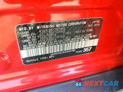 Zdjęcie 13 z 13 samochodu: 2017 MITSUBISHI OUTLANDER SPORT ES VIN:JA4AR3AU3HZ000766 - miniatura