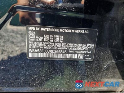 Zdjęcie 12 z 12 samochodu: 2024 BMW 530 XI VIN:WBA53FJ03RCS66846 - miniatura