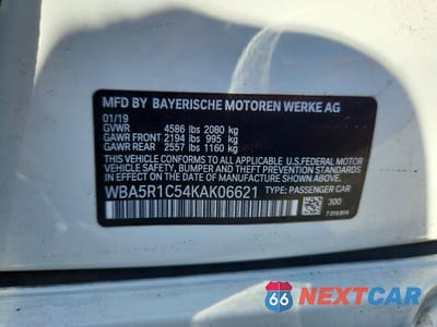 Zdjęcie 12 z 12 samochodu: 2019 BMW 330I VIN:WBA5R1C54KAK06621 - miniatura
