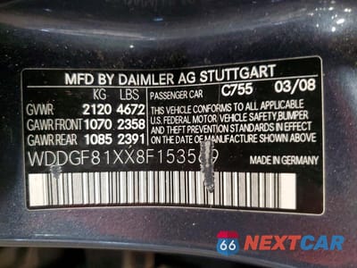 Zdjęcie 12 z 12 samochodu: 2008 MERCEDES-BENZ C 300 4MATIC VIN:WDDGF81XX8F153569 - miniatura
