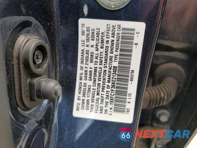 Zdjęcie 12 z 12 samochodu: 2019 HONDA CIVIC EX VIN:19XFC1F36KE213408 - miniatura