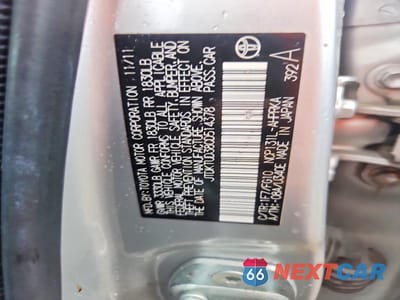 Zdjęcie 13 z 13 samochodu: 2012 TOYOTA YARIS 5-DOOR L VIN:JTDKTUD38CD514378 - miniatura