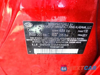 Zdjęcie 12 z 12 samochodu: 2021 HYUNDAI SONATA LIMITED VIN:5NPEH4J20MH086828 - miniatura