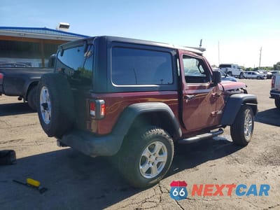 Trzecie zdjęcie samochodu z tyłu: 2021 JEEP WRANGLER SPORT VIN:1C4GJXAN3MW575078 - miniatura