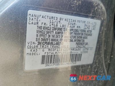 Zdjęcie 12 z 12 samochodu: 2020 NISSAN KICKS S VIN:3N1CP5BV8LL485710 - miniatura