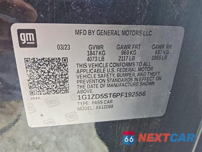 Zdjęcie 12 z 12 samochodu: 2023 CHEVROLET MALIBU LT VIN:1G1ZD5ST6PF192556 - miniatura