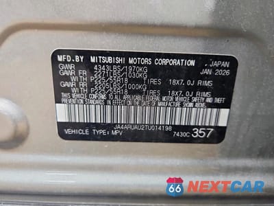 Zdjęcie 14 z 14 samochodu: 2026 MITSUBISHI OUTLANDER SPORT LE VIN:JA4ARUAU2TU014198 - miniatura