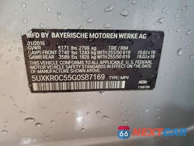 Zdjęcie 13 z 13 samochodu: 2016 BMW X5 XDRIVE35I VIN:5UXKR0C55G0S87169 - miniatura