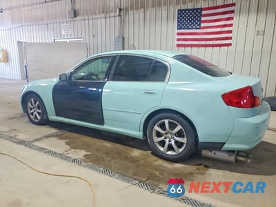 Drugie zdjęcie samochodu z przodu: 2006 INFINITI G35 BASE VIN:JNKCV51E06M519815 - miniatura