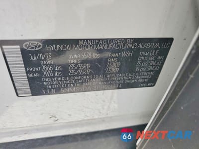 Zdjęcie 13 z 13 samochodu: 2023 HYUNDAI SANTA FE LIMITED VIN:5NMS5DA13PH013344 - miniatura