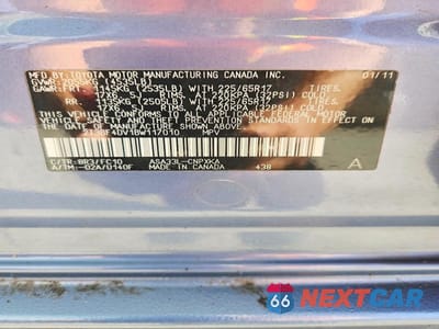 Zdjęcie 12 z 12 samochodu: 2011 TOYOTA RAV4 BASE VIN:2T3BF4DV1BW117010 - miniatura