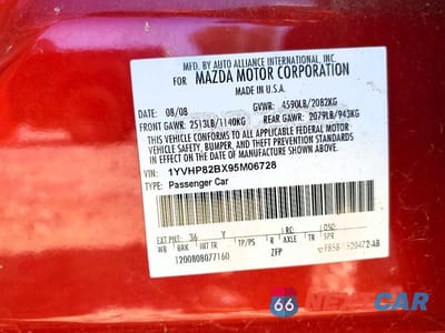 Zdjęcie 12 z 12 samochodu: 2009 MAZDA MAZDA6 VIN:1YVHP82BX95M06728 - miniatura