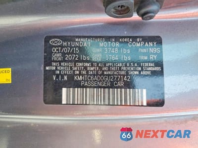 Zdjęcie 12 z 12 samochodu: 2016 HYUNDAI VELOSTER BASE VIN:KMHTC6AD0GU277142 - miniatura