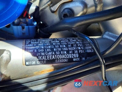 Zdjęcie 9 z 9 samochodu: 2009 KAWASAKI LE650 A VIN:JKALEEA109A039269 - miniatura
