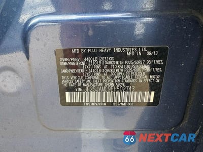 Zdjęcie 10 z 10 samochodu: 2014 SUBARU FORESTER 2.5I TOURING VIN:JF2SJAMC9EH502743 - miniatura