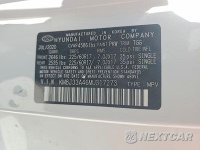 Zdjęcie 13 z 13 samochodu: 2021 HYUNDAI TUCSON VALUE VIN:KM8J33A46MU317273 - miniatura