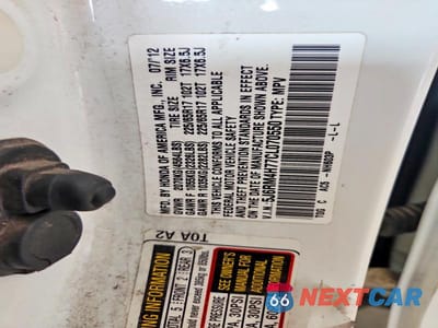 Zdjęcie 13 z 13 samochodu: 2012 HONDA CR-V EXL VIN:5J6RM4H77CL070550 - miniatura