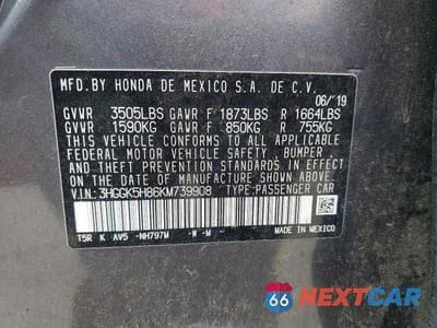 Zdjęcie 13 z 13 samochodu: 2019 HONDA FIT EX VIN:3HGGK5H86KM739908 - miniatura