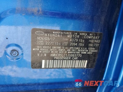 Zdjęcie 12 z 12 samochodu: 2018 HYUNDAI IONIQ LIMITED VIN:KMHC85LC1JU063770 - miniatura