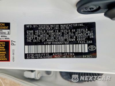 Zdjęcie 13 z 13 samochodu: 2017 TOYOTA CAMRY SE VIN:4T1BF1FK6HU677897 - miniatura