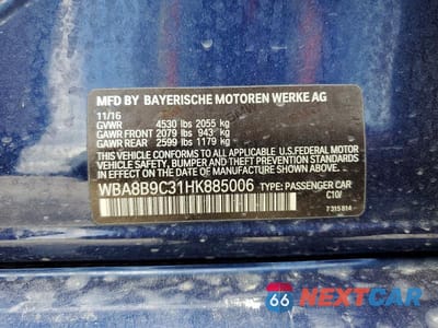Zdjęcie 12 z 12 samochodu: 2017 BMW 330 I VIN:WBA8B9C31HK885006 - miniatura