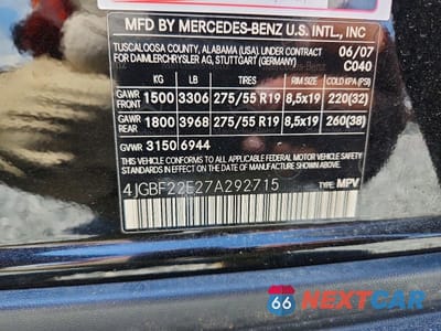 Zdjęcie 14 z 14 samochodu: 2007 MERCEDES-BENZ GL 320 CDI VIN:4JGBF22E27A292715 - miniatura