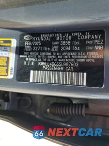 Zdjęcie 12 z 12 samochodu: 2025 HYUNDAI ELANTRA SE VIN:KMHLL4DG6SU987603 - miniatura