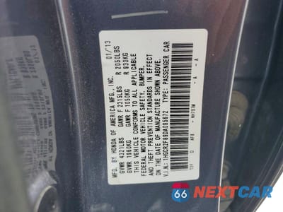 Zdjęcie 13 z 13 samochodu: 2013 HONDA ACCORD EXL VIN:1HGCR2F89DA095672 - miniatura