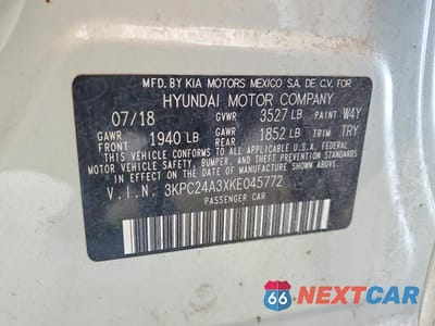 Zdjęcie 12 z 12 samochodu: 2019 HYUNDAI ACCENT SE VIN:3KPC24A3XKE045772 - miniatura