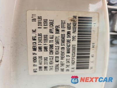 Zdjęcie 12 z 12 samochodu: 2012 HONDA ACCORD EXL VIN:1HGCP2F82CA006870 - miniatura