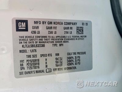 Zdjęcie 13 z 13 samochodu: 2020 CHEVROLET TRAX 1LT VIN:KL7CJLSBXLB323388 - miniatura
