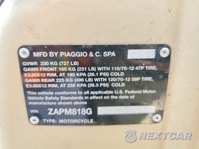 Zdjęcie 9 z 9 samochodu: 2019 VESPA/PIAG LIBERTY150 VIN:ZAPM818G5K5900852 - miniatura