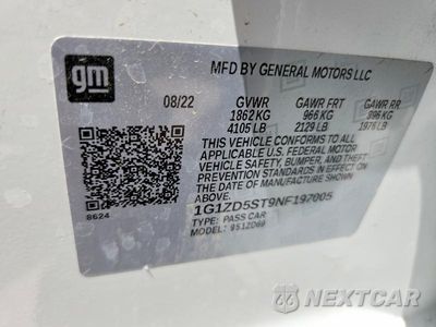 Zdjęcie 12 z 12 samochodu: 2022 CHEVROLET MALIBU VIN:1G1ZD5ST9NF197005 - miniatura