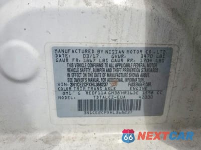Zdjęcie 12 z 12 samochodu: 2017 NISSAN VERSA NOTE S PLUS VIN:3N1CE2CPXHL368237 - miniatura