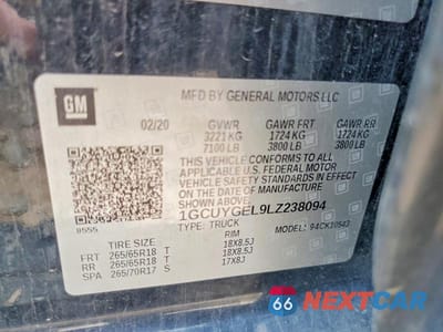 Zdjęcie 12 z 12 samochodu: 2020 CHEVROLET SILVERADO K1500 LTZ VIN:1GCUYGEL9LZ238094 - miniatura