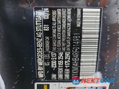Zdjęcie 12 z 12 samochodu: 2024 MERCEDES-BENZ CLE 300 4MATIC VIN:W1KMJ4HB4RF014981 - miniatura