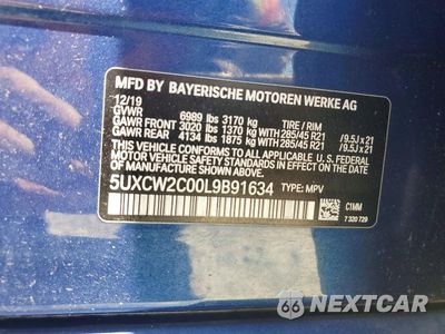Zdjęcie 13 z 13 samochodu: 2020 BMW X7 XDRIVE40I VIN:5UXCW2C00L9B91634 - miniatura