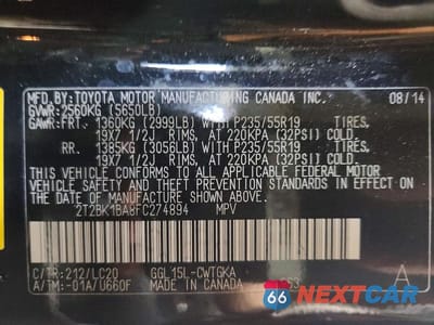 Zdjęcie 12 z 12 samochodu: 2015 LEXUS RX 350 BASE VIN:2T2BK1BA8FC274894 - miniatura