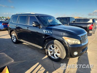 Czwarte zdjęcie samochodu z boku: 2014 INFINITI QX80 BASE VIN:JN8AZ2NF1E9551760 - miniatura